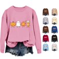 thumbnail image 1 of XIYON Womens Sweatshirts Halloween Pumpkin Ghost Print Sweatshirt Crewneck Long Sleeve Soft Cozy Pullover Everyday Comfort, 1 of 3