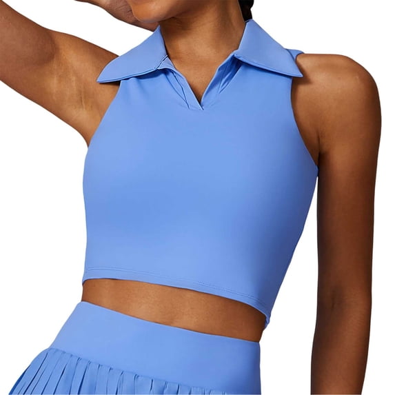 XIYON Womens Tank Tops 2026 Women's Sleeveless Tank Top Athletic Tennis Workout Fitness Cropped Top For Sports Casual Summer Spring 2026 Summer Clothes