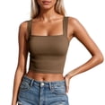 thumbnail image 1 of XIYON Womens Tank Tops Sleeveless Square Neck Stretch Cropped Tank Top For Casual Wear And Layering Outdoor Tops Lightweight, 1 of 3