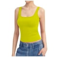 thumbnail image 1 of XIYON Womens Tank Tops Square Neck Sleeveless Tank Top Double Lined Basic Tops Beach Vacation Clothes, 1 of 4