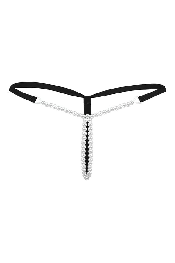 Womens Underwear Sexy Women Pearl G String And Thongs Solid Low Waist Underwear Soft And Comfortable