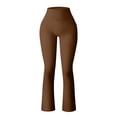 thumbnail image 1 of XIYON Womens Yoga Pants Women's Ribbed Seamless Workout High Waisted Bottoms Flare Leggings Leggings For Women, 1 of 4
