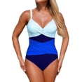 thumbnail image 1 of XIYON Women's One Piece Swimsuit Color Block Swimsuit Athletic Swimwear For Beach Pool Surf Beach Vacation 2026, 1 of 5