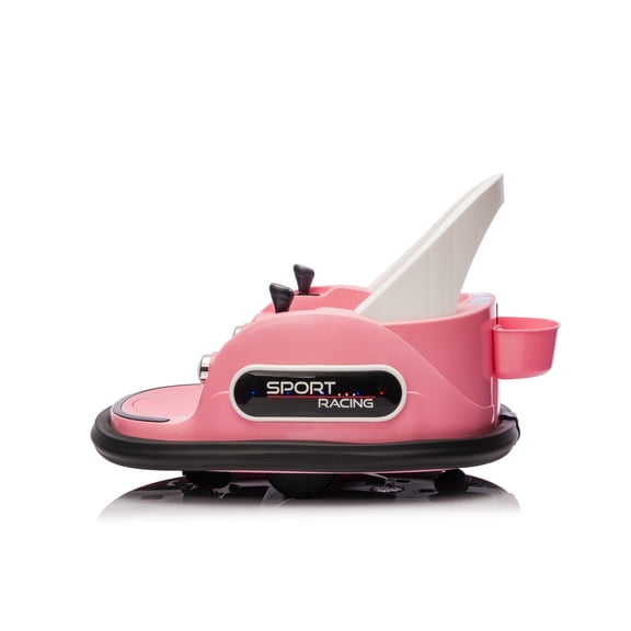 XIZE 12V Electric Bumper Car with Remote Control, LED Lights, Bluetooth, 360° Spin, Anti-Collision Padding, Safety Belt, and 2WD for Ages 1.5-5