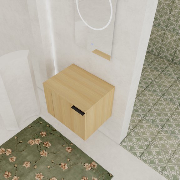 XIZE 24 Inch Oak Modular Bathroom Sink Combo Cabinet Set, No Sink Included, Composable