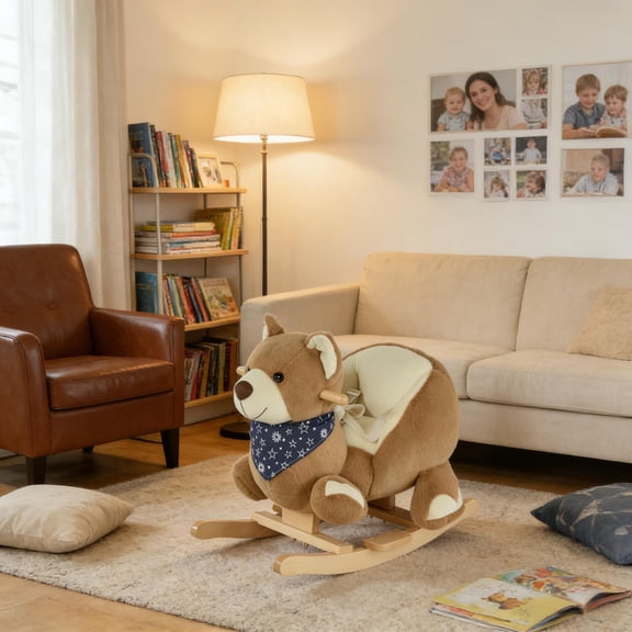 XIZE Bear Animal Rocker,Baby Rocking Horse