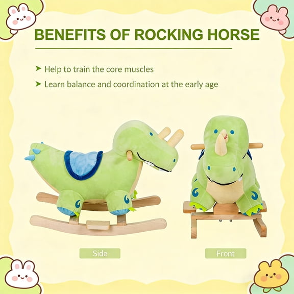 XIZE Dinosaur Rocking Toy, Dino Rocker for family