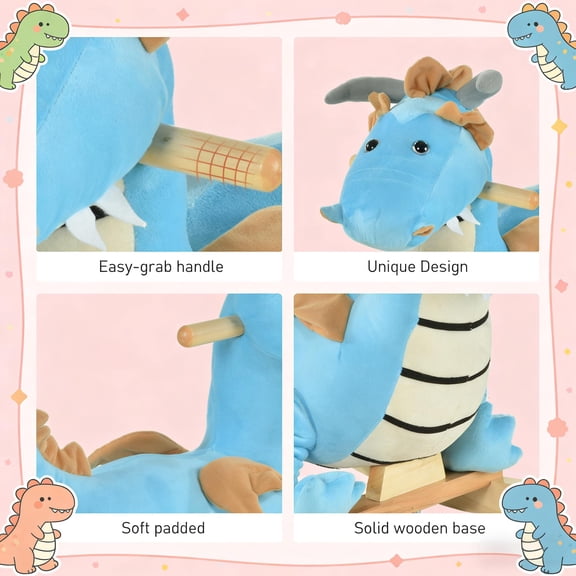 XIZE Dinosaur Soft Rocking Chair Toy, Rocker for family