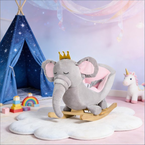 XIZE Elephant Rocking Chair Toy, Rocker for family