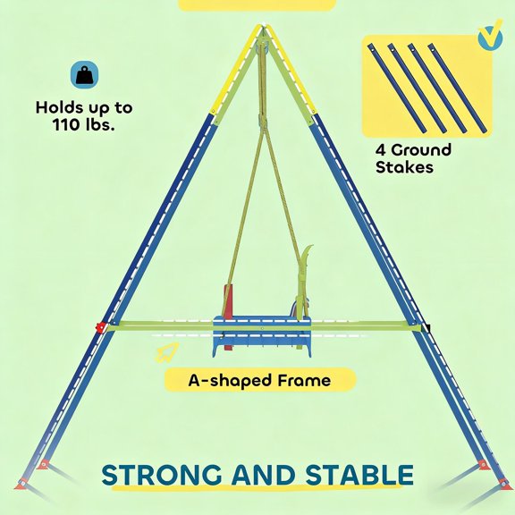 XIZE Folding Swing Set,Swing Set