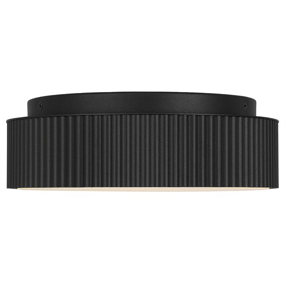 XIZE LED Flush Mount Ceiling Light, 9" L, Black