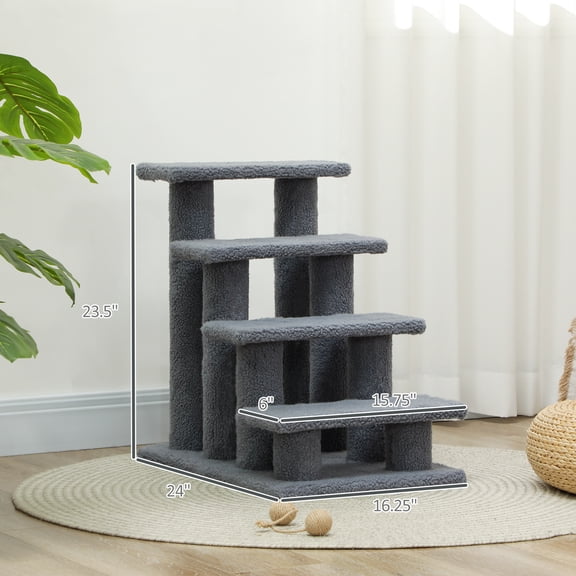 XIZE Multi-Level Carpeted Cat Scratching Post Pet Stairs,for Living Room,Bedroom