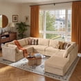 thumbnail image 1 of XIZZI 127.5" Modular Sectional Sofa,8-piece Oversized Cloud Couch with Deep Seat,U-Shaped Modern Sectional Couches with Removable Ottoman for Living Room,Beige, 1 of 9