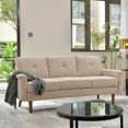 thumbnail image 1 of XIZZI 71" Wide Sectional Sofa for Living Room Comfortable Modern 3-seat Sofa Couch(Beige), 1 of 8