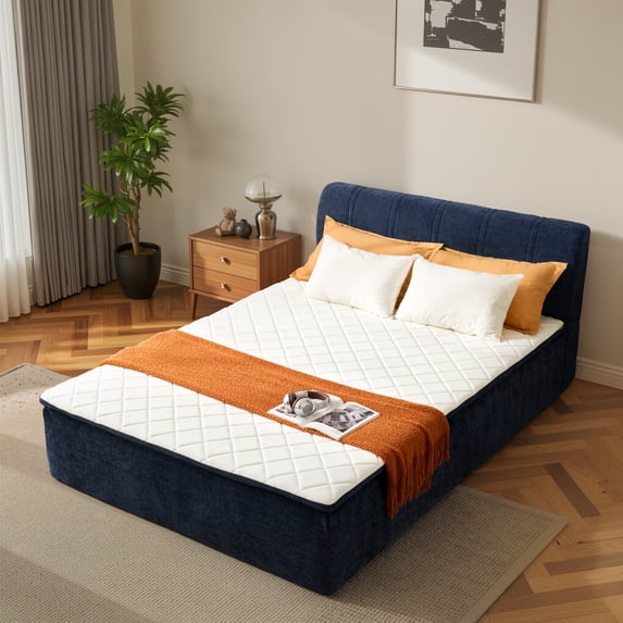 Point Cloud Graphics XIZZI Full Size Cloud Bed,2-in-1 Beds Integrated Bed Frame with ...