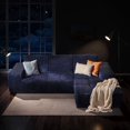 thumbnail image 1 of XIZZI 99.2" Modular Sectional Sofa, No Assembly, Luxe Cloud Boneless Couch with Starry Sparkle Velvet Fabric, High Density Foam & Pocket Springs, Right Chaise, Blue, 1 of 9