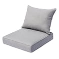 thumbnail image 1 of XIZZI Luxury Outdoor Sofa Cushion for Patio Furniture, 25*25*5.7 Deep Seat Cushions and Back Cushion Set for Wicker Chair, Water Resistant Fade Resistant, Grey, 1 of 6