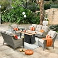 thumbnail image 1 of XIZZI Patio Furniture Set All Weather Rattan Wicker Conversation Set with Smokeless Fire Pit Table,Beige, 1 of 8
