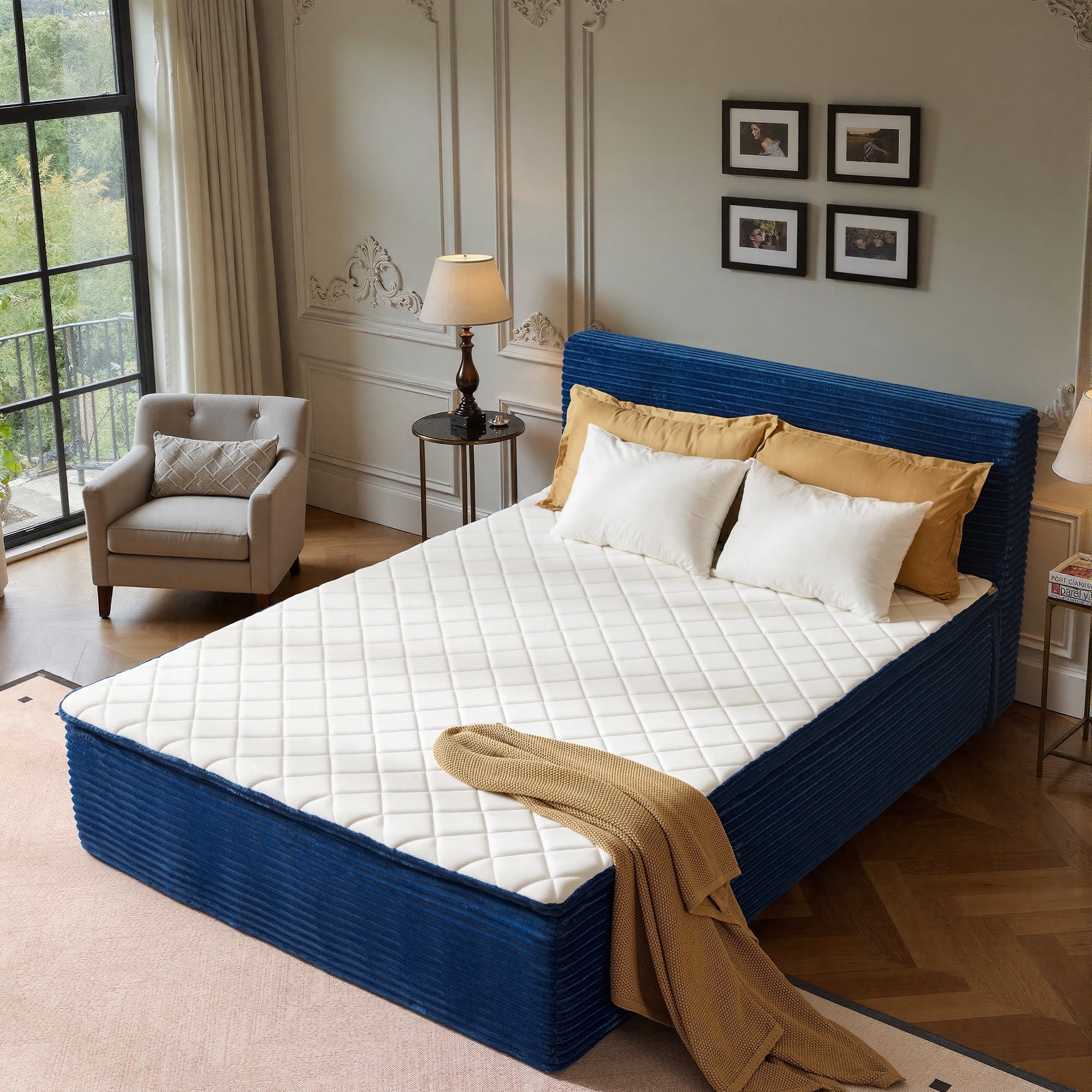 XIZZI Queen Size Cloud Bed,2-in-1 Bed Integrated Bed Frame and Mattress ...