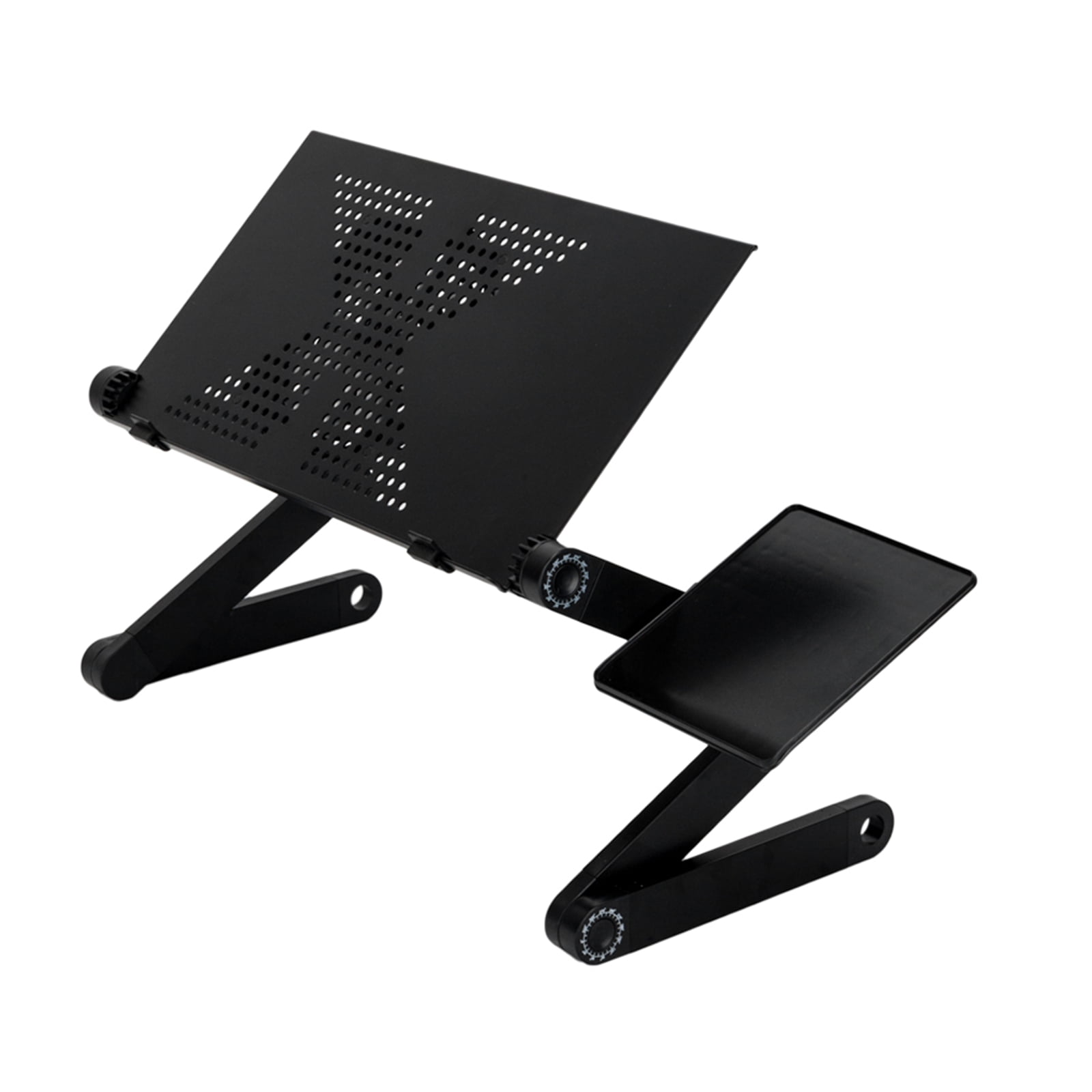 XIlee  Laptop Cooling Stand, Adjustable Desk for Bed, Foldable with  Fans & Mouse Computer Lap Desk, PC Holder for Bed, Ergonomic Table Stand, Home Office Supplies, Black