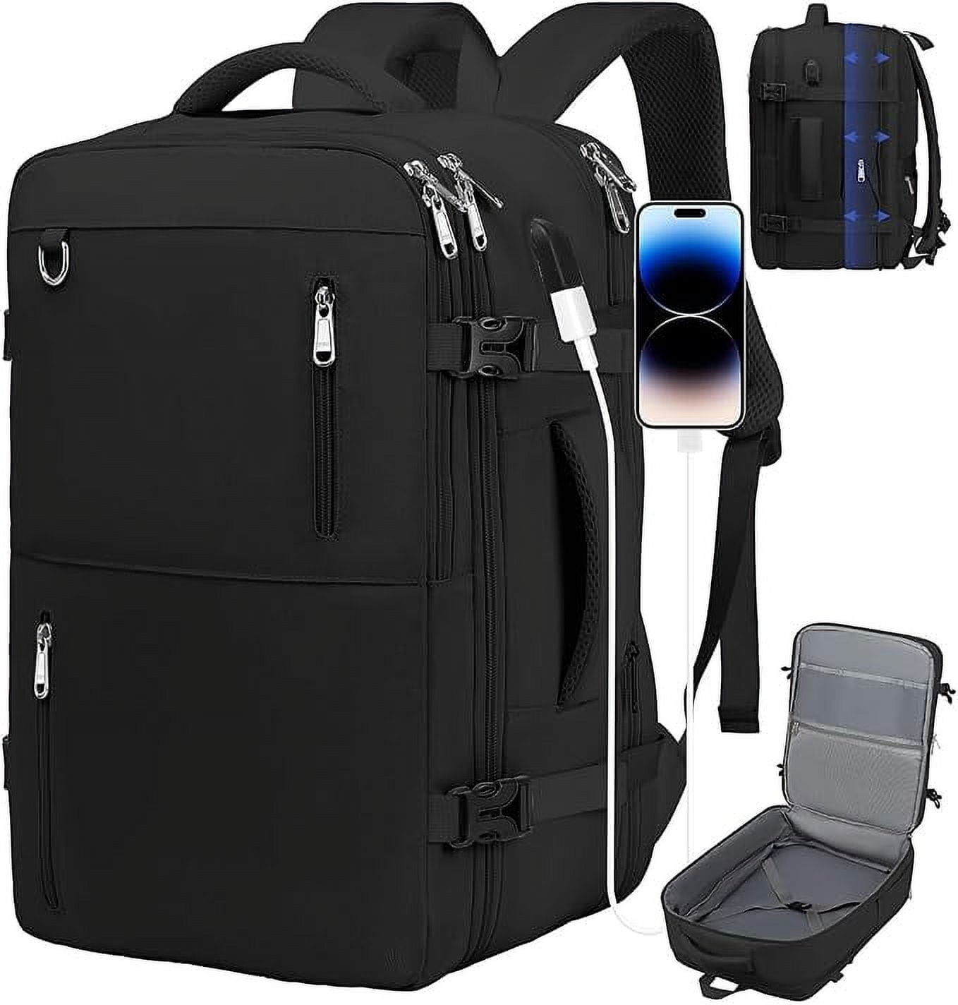 XJ-HOME Extra Large Carry On Backpack Flight Approved, Expandable Travel Backpack For Women Men, Waterproof Personal Item Backpack Airline Approved, 17" Laptop Backpack For Traveling, Black - Walmart Business Supplies XJ-HOME Extra Large Carry On Backpack Flight Approved, Expandable Travel Backpack For Women Men, Waterproof Personal Item Backpack Airline Approved, 17" Laptop Backpack For Traveling, Black - Walmart Business Supplies