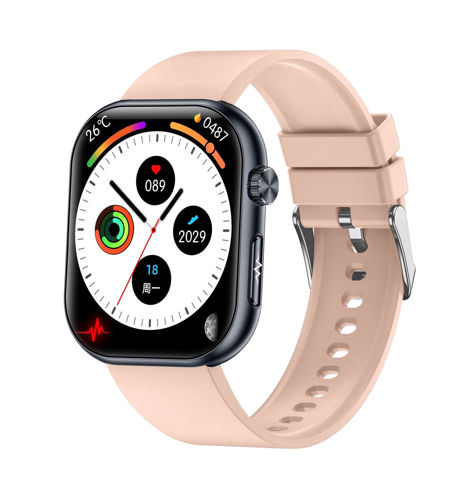 Laatikui ET587 smart watch, Bluetooth GPS men and women sports waterproof mode, .1.96-inch fitness exercise tracker, call/smart reminder