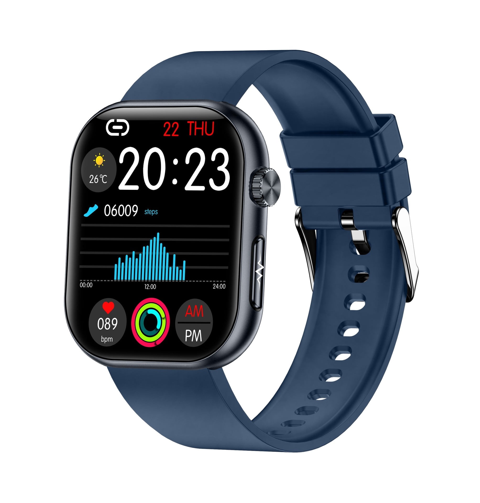 Laatikui ET587 smart watch, Bluetooth GPS men and women sports waterproof mode, .1.96-inch fitness exercise tracker, call/smart reminder