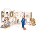 thumbnail image 1 of XJD 12 in 1 Toddler Slide and Swing Set - Baby Slide for Toddlers 1-3, Indoor Outdoor Toddler Playset Playground, Coffee, 1 of 15