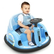 XJD 12V Bumper Car for Kids Toddler 1.5-6 Years with Remote Control Bluetooth Music 3 Speeds DIY License Plate Electric Ride on Toys