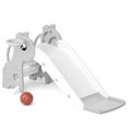 thumbnail image 1 of XJD 3 in 1 Toddler Slide, Baby Slide Climber Playset with Basketball Hoop and Ball, Indoor and Outdoor Playground for Kids (Grey), 1 of 12