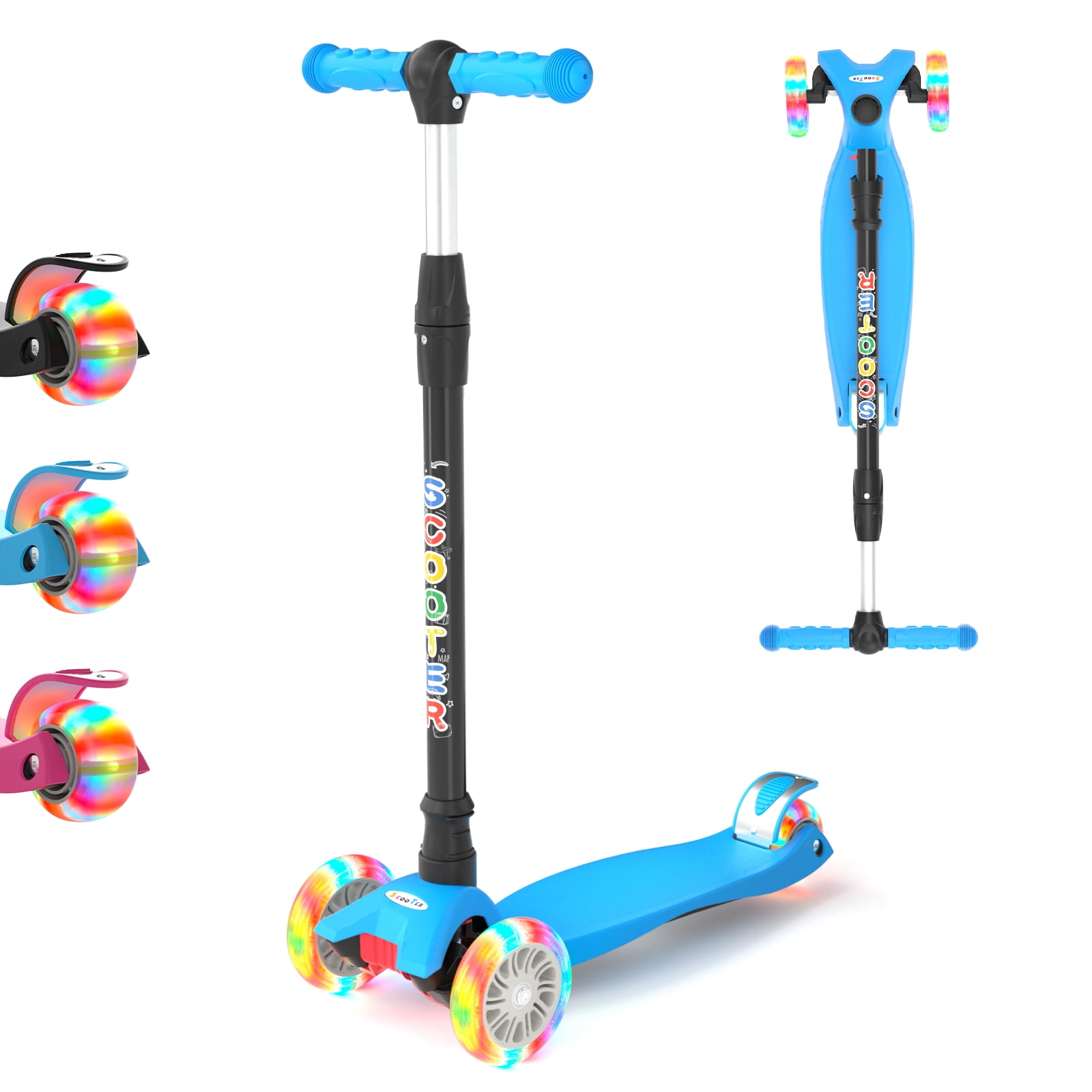XJD 3 Wheel Kick Scooter for Kids,Foldable 3 Wheels Toddlers