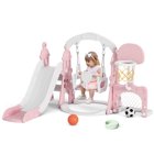 Little Tikes 2-in-1 Snug 'n Secure Swing with High Back and T-Bar, Pink- Infant Baby Toddler Swing, Outdoor Backyard Play Toy for Girls Boys Ages 9 months to 1 2 3 Years Old