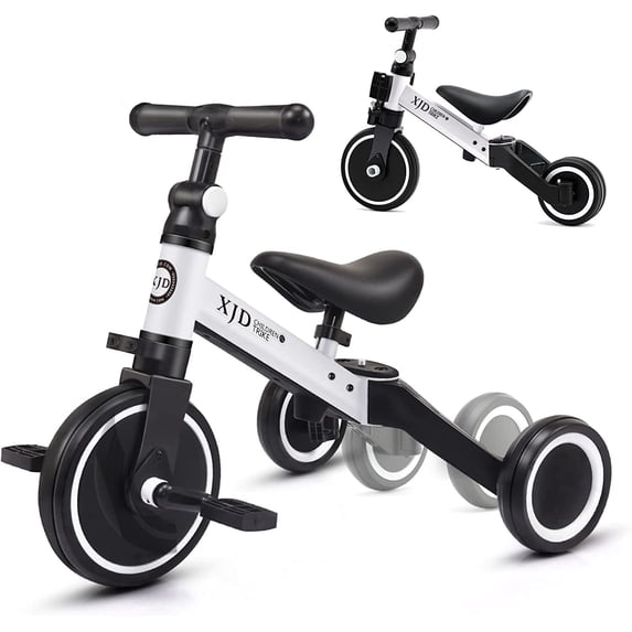 XJD 5 in 1 Toddler Bike for 1-4 Years Old Boy Girl Tricycles for Toddlers Kids Trikes for Balance Training Baby Bike Infant Trike