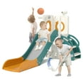 thumbnail image 1 of XJD 7-in-1 Toddler Slide for 1-3 Years Old, Indoor & Outdoor Kids Plastic Slide with Basketball Hoop & Upgraded Golf Game, Green, 1 of 10