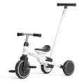 thumbnail image 1 of XJD 7 in 1 Toddler Tricycle with Push Handle for 1-3 Years Old Kids, ,Toddler Balance Bike with Adjustable Seat Height and Removable Pedal, White, 1 of 11