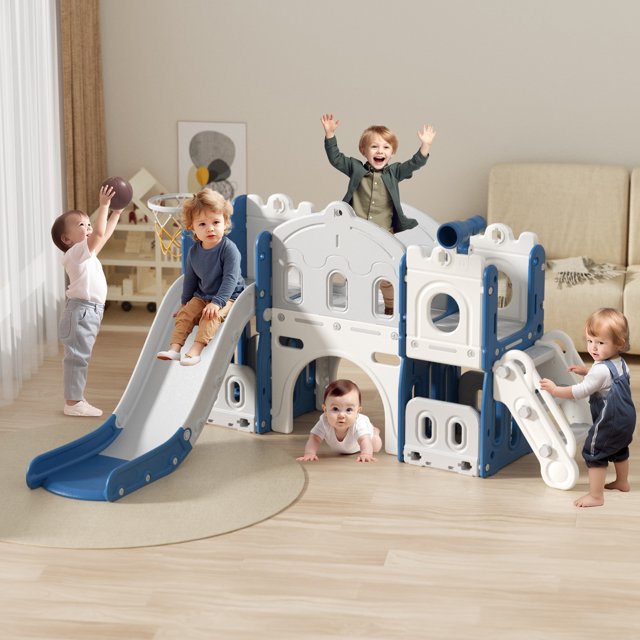 XJD 8in1 Toddler Slide Climber, Slide Set Playground for Kids, Slide