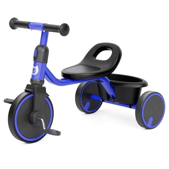 XJD 5-in-1 Toddler Tricycle for 1-4 Years Old Boys Girls Tricycles for Toddlers Kids Trikes for Balance Training Baby Bike Infant Trike,Blue