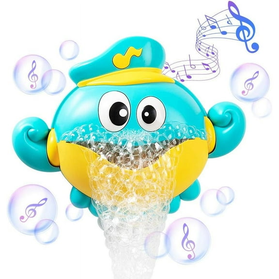 XJD Baby Bath Toys Bubble Maker for Bathtub, Musical Bubble Octopus Baby Bath Shower Toys Dreamlike Foam Making Machine for Toddlers (Built-in 12 Songs)
