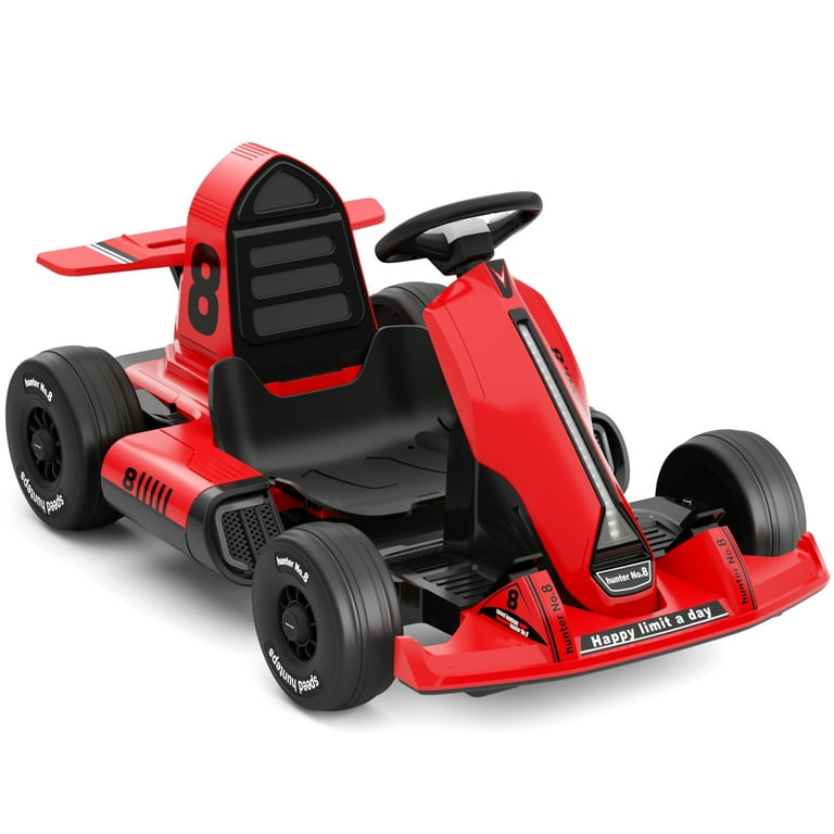 XJD Electric Go Kart 12V 7Ah Battery Powered Pedal Go Karts for 3+ Kids  Adults on Car Electric Vehicle Car Racing Drift Car for Boys Girls with  Bluetooth/FM and Remote Control, Red 