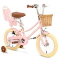 thumbnail image 1 of XJD Girls Bike for Toddlers and Kids Ages 2-12 Years Old,12 14 16 Inch Kids Bike with Training Wheels & Basket, 20 Inch Girls Bicycle with Handbrake & Kickstand, 1 of 12