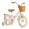 thumbnail image 1 of XJD 14 Inch Girls Bike for 3-5 Years Old Toddlers and Kids, Kid's Bicycle with Basket and Bell Training Wheels, Kid's Bike with Kickstand & Adjustable Seat Handlebar Height, 1 of 9