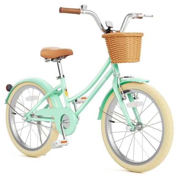 XJD 20 Inch Kids Bike for 6-12 Years Old Toddlers and Kids, Kid's Bicycle with Basket, Kid's Bike with Kickstand & Adjustable Seat Handlebar Height