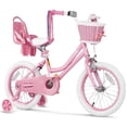 thumbnail image 1 of XJD Girls Bike for Toddlers 3-9 Years Old Kids, 16 inch Kids Bike with Training Wheels, Streamers, Basket and Doll Seat, Children Bicycles with Handbrake, 1 of 15