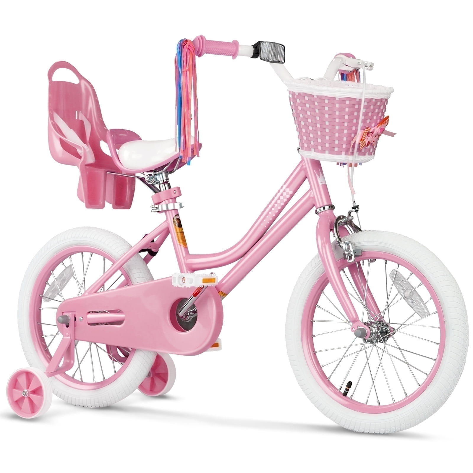 XJD, Girls Bike for Toddlers, 16 Inch with Training Wheels, Pink ...