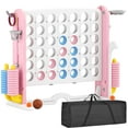 thumbnail image 1 of XJD Jumbo 4-to-Score Giant Game Set 4-in-a-Row Connect Game for Adults Kids Family Fun, Height Adjustable W/ Golf Set and Carry Bag, Pink, 1 of 10