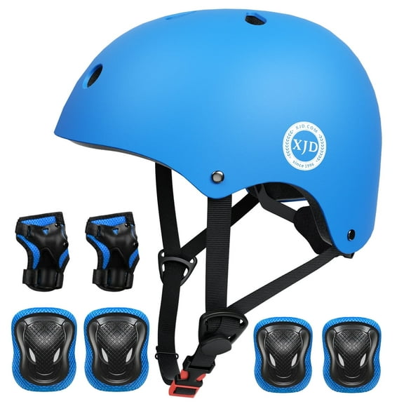 XJD Kids Bike Helmet Toddler Helmet for Kids,Multi-Sport Protective Gear Set for 3-5-8 Years Boys Girls Child Cycling Helmet with Knee Pads Elbow Pads Wrist Guards