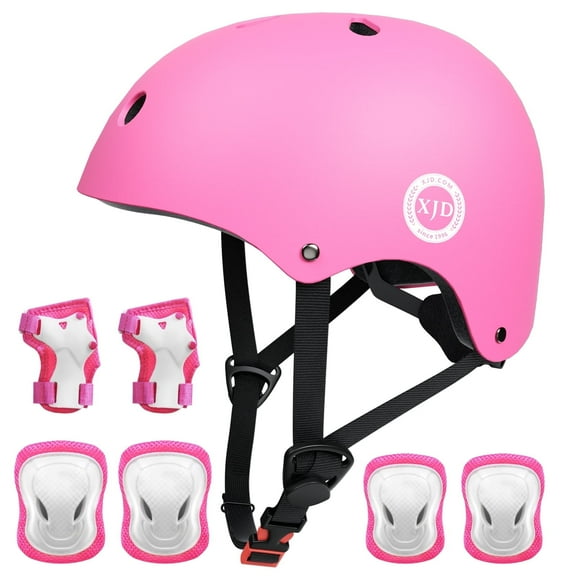 XJD Kids Bike Helmet Toddler Helmet for Kids,Multi-Sport Protective Gear Set for 3-5-8 Years Boys Girls Child Cycling Helmet with Knee Pads Elbow Pads Wrist Guards