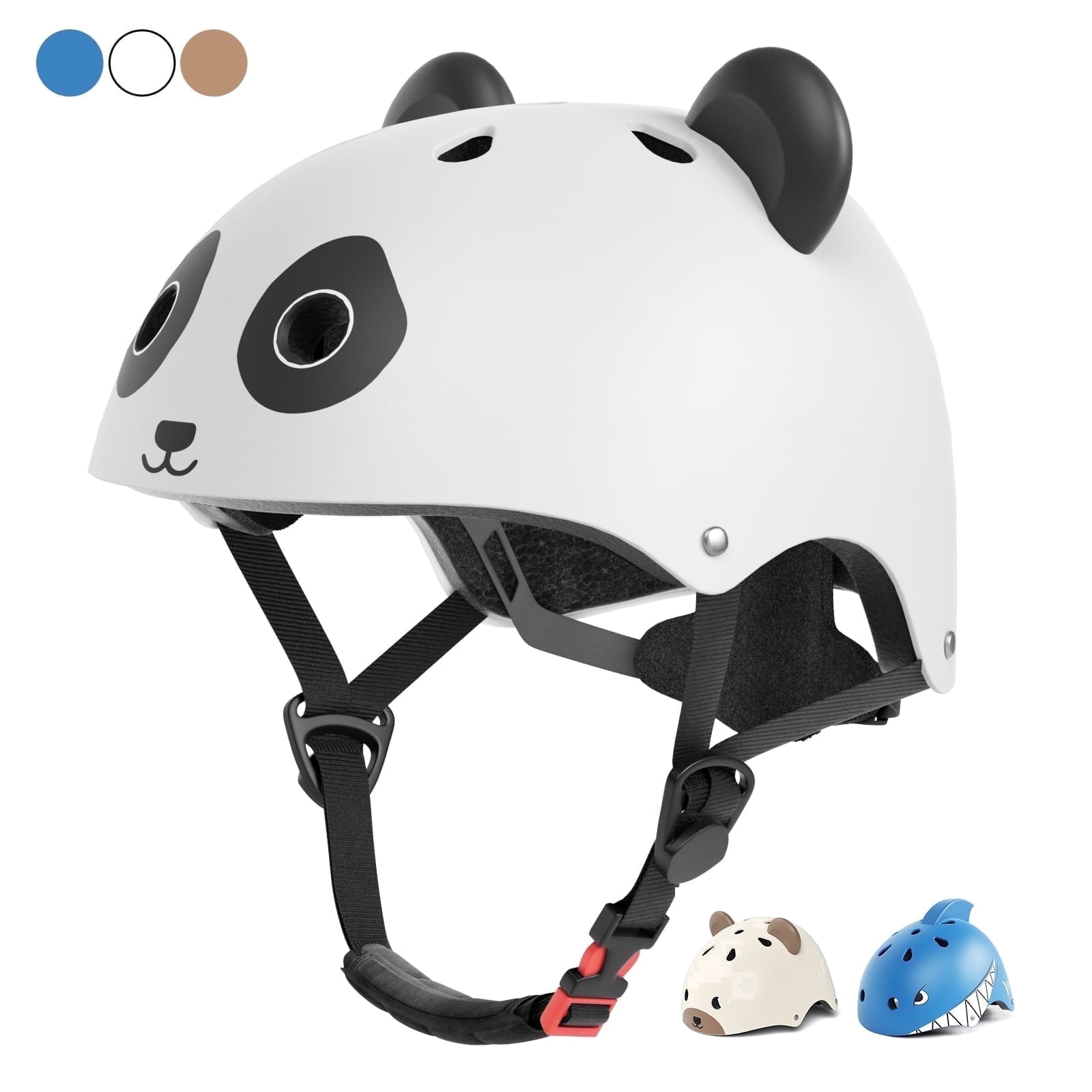 XJD Toddler Bike Helmet Age 1-5 Lightweight Children's Panda Helmet for Boys Girls, Multi-Sport Safety Helmet for Scooter Cycling Skating