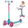 thumbnail image 1 of XJD 3 Wheel Scooter for Kids, Kick Scooter with Adjustable Height Light up LED Wheels for Boys Girls, Best Gift for Boys Girls Outdoor Activities, Blue, 1 of 12