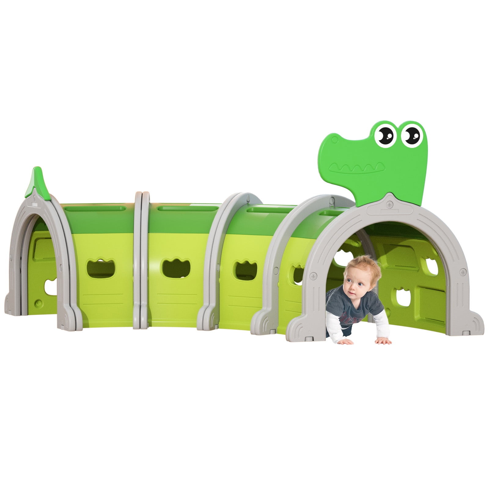 XJD Climbing Tunnel for Kids Climb and Crawl Toy Indoor & Outdoor Toddler  Play Structure for 3-6 Years Old, 4 Sections, for Daycare, Preschool, ...